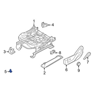 Ford OE - Front Right Seat Track Cover Cap