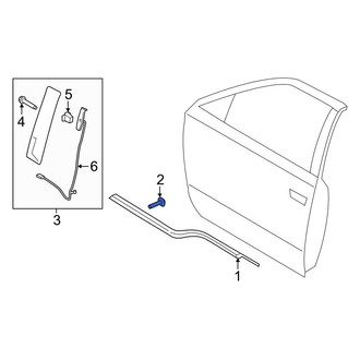 Ford OE - Door Window Glass Surround Channel Bolt