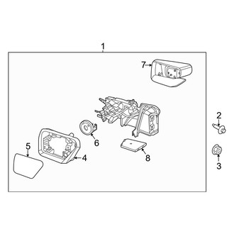 Ford OE - Front Door - Outside Mirrors (Manual Fold, W/O Camera), (Pro)