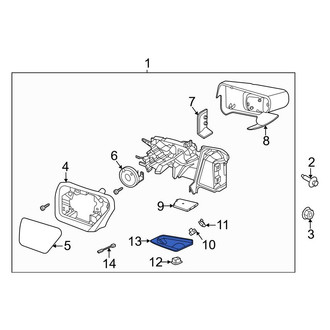 Ford OE - Front Left Outer Door Mirror Cap