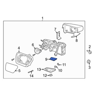 Ford OE - Front Left Inner Door Mirror Cap