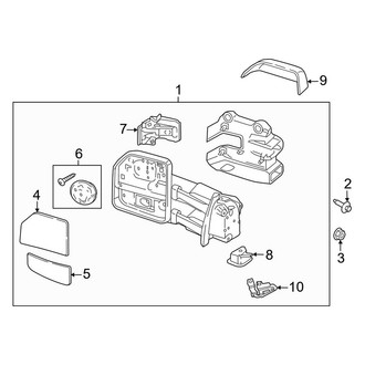 Ford OE - Front Door - Outside Mirrors (Trailer Tow, W/O Camera), (Pro)