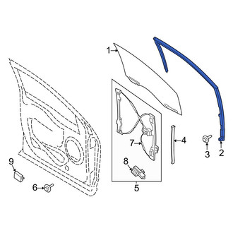 Ford OE - Front Right Window Channel