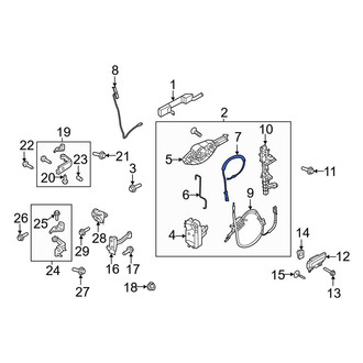Ford OE - Front Right Outer Door Latch Cable