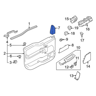 Ford OE - Front Left Door Window Molding