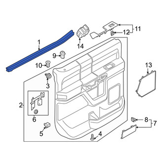 Ford OE - Rear Left Door Window Belt Weatherstrip