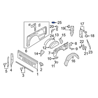 Ford OE - Rear Left Tailgate Stop Bumper