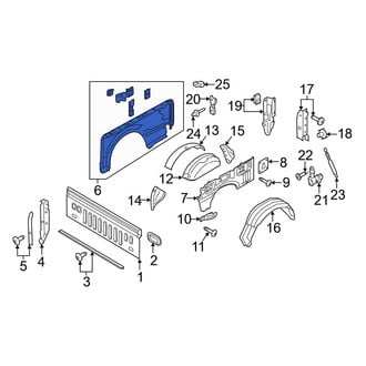 Ford OE - Rear Left Outer Truck Bed Panel