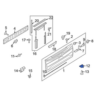 Ford OE - Rear Lower Tailgate Striker Plate