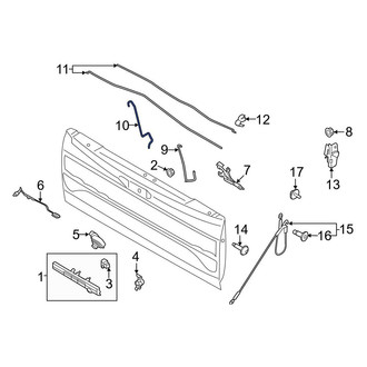 Ford OE - Rear Tailgate Latch Rod