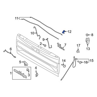 Ford OE - Tailgate Latch Rod Clip