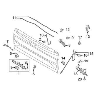 Ford OE - Tail Gate - Lock & Hardware (Power Lock)