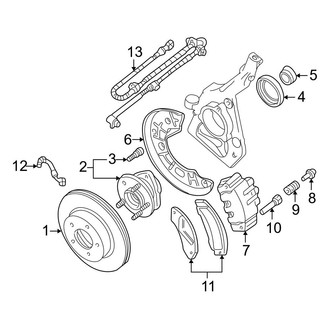 Ford OE - Front Suspension - Brake Components (4WD)