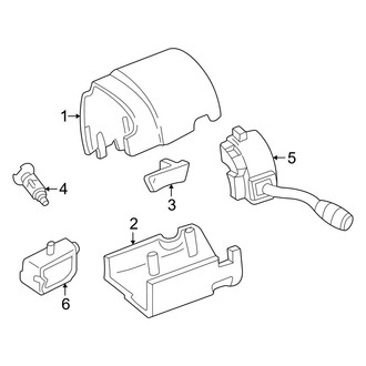Ford OE - Steering Column - Shroud, Switches & Levers (W/O Tilt Wheel)