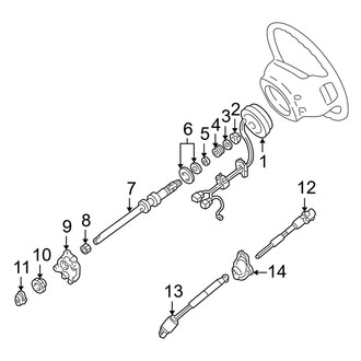 Ford OE - Steering Column - Shaft & Internal Components (With Tilt Wheel)