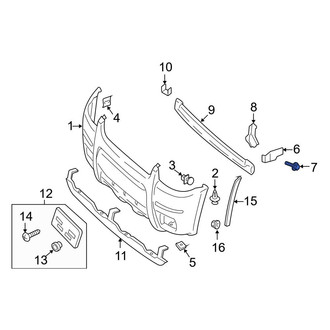 Ford OE - Bumper Cover Spacer Panel Screw