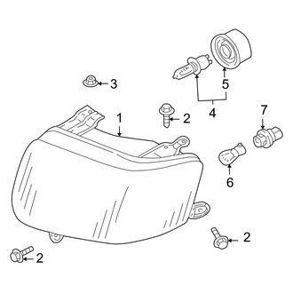 Ford OE - Front Lamps - Headlamp Components