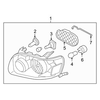 Ford OE - Front Lamps - Headlamp Components (Gas)
