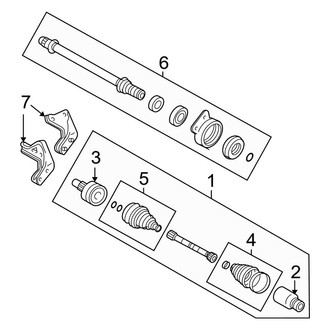 Ford OE - Front Suspension - Drive Axles (4-Wheel ABS 3.0L)