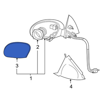 Ford OE - Front Left Door Mirror Glass