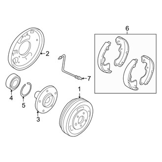 Ford OE - Rear Suspension - Brake Components (FWD)