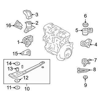 Ford OE - Engine / Transaxle - Engine & Transmission Mounting (2.0L)