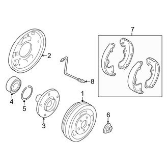 Ford OE - Rear Suspension - Brake Components (4WD)