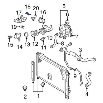 Ford OE - Engine Coolant Water Outlet Stud