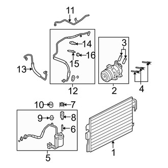 Ford OE - Air Conditioner & Heater - Condenser, Compressor & Lines (2.3L)