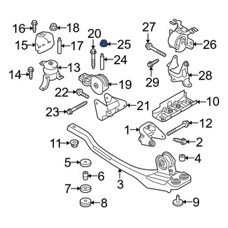 Ford OE - Front Suspension Stabilizer Bar Link Nut