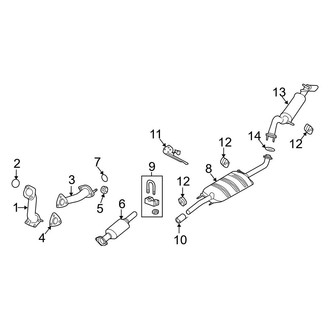 Ford OE - Exhaust System - Exhaust Components (Limited / XLS / XLT 2.5L)