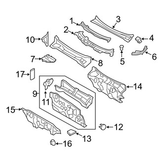 Ford OE - Cowl (Limited / XLS / XLT)