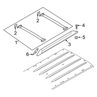 Ford OE - Roof - Luggage Carrier (Production Installed), (Limited / XLS / XLT)