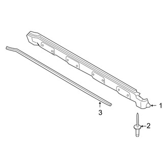 Ford OE - Pillars, Rocker & Floor - Exterior Trim (Rocker Moldings), (Limited / XLS / XLT)
