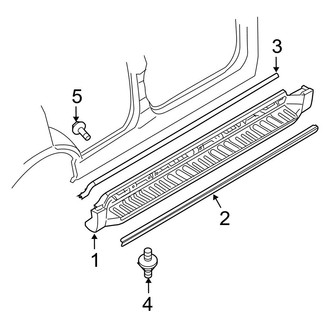 Ford OE - Pillars, Rocker & Floor - Exterior Trim (Running Board), (Limited / XLS / XLT)