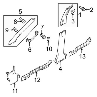 Ford OE - Pillars, Rocker & Floor - Interior Trim (Limited / XLS / XLT)