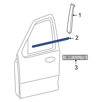 Ford OE - Front Right Door Window Belt Weatherstrip