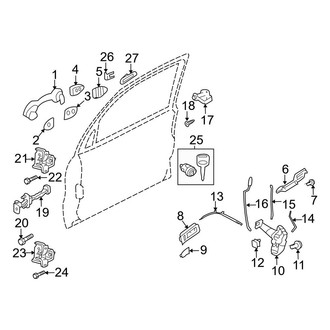 Ford OE - Front Door - Lock & Hardware (Limited / XLS / XLT)