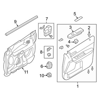 Ford OE - Front Door - Interior Trim (Limited / XLS / XLT)