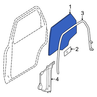 Ford OE - Rear Right Door Glass