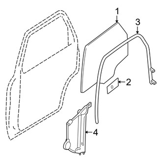 Ford OE - Rear Door - Glass & Hardware (Limited / XLS / XLT)