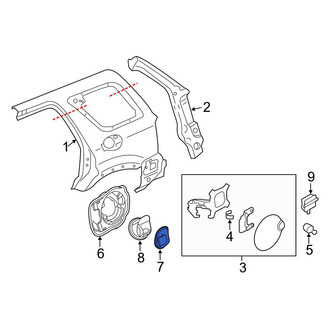 Ford OE - Rear Fuel Filler Neck Mount Plate