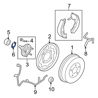Ford OE - Rear Wheel Bearing Snap Ring