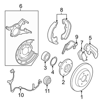 Ford OE - Rear Suspension - Brake Components (Limited / XLS / XLT FWD)