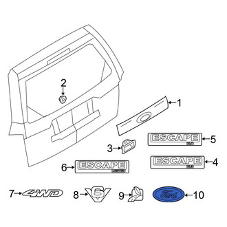 Ford OE - Rear Hatch Emblem