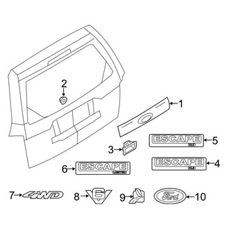 Ford OE - Lift Gate - Exterior Trim (Limited / XLS / XLT)