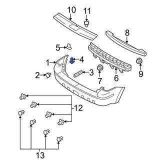 Ford OE - Rear Bumper Cover Reinforcement Screw