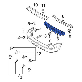 Ford OE - Rear Bumper Impact Absorber