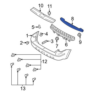 Ford OE - Rear Bumper Cover Reinforcement Beam