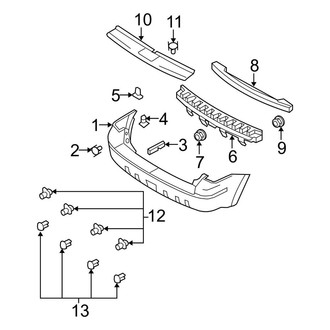 Ford OE - Rear Bumper - Bumper & Components (Limited / XLS / XLT)